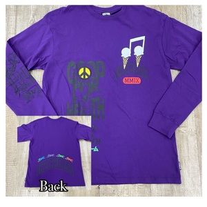(Q) IceCream Purple Long Sleeve Graphic Tee